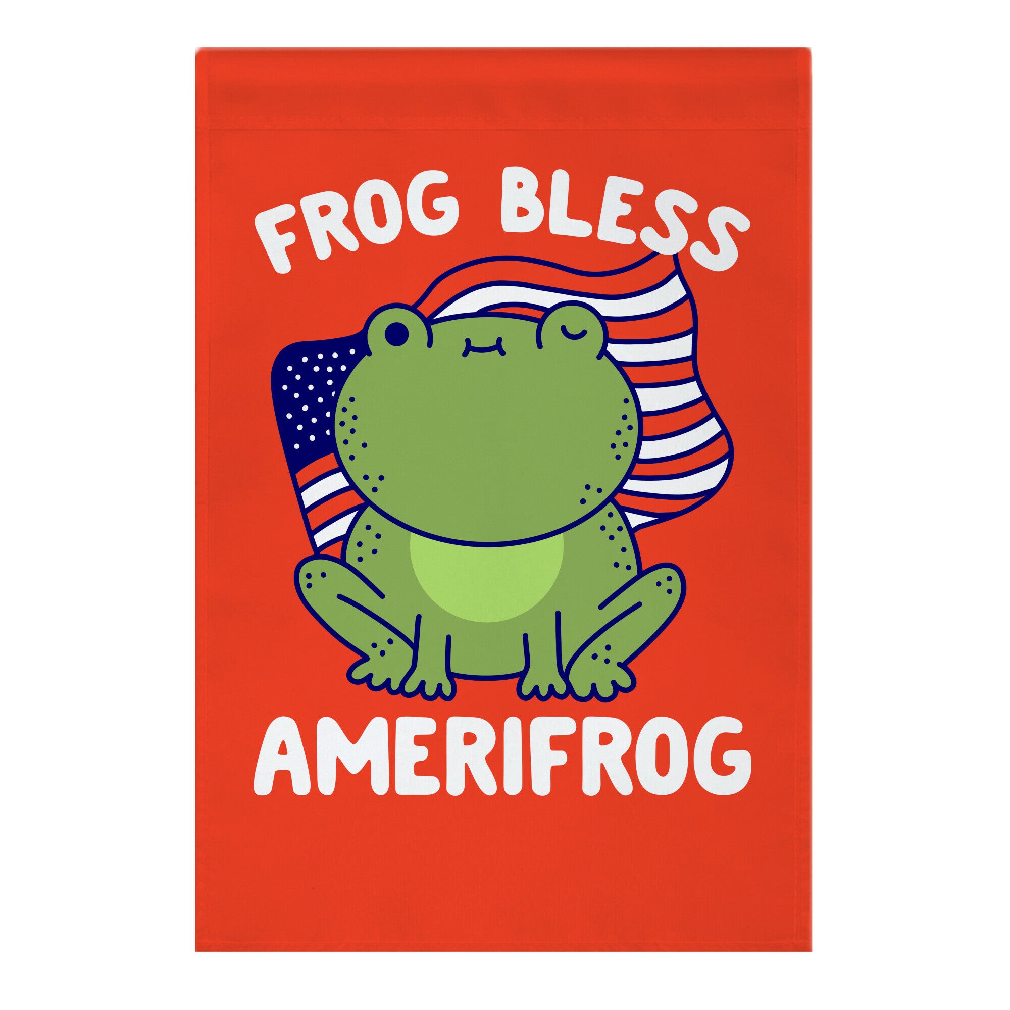 Frog Bless Amerifrog Garden Flag